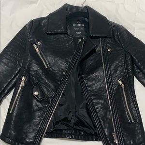girls leather cotton on leather jacket